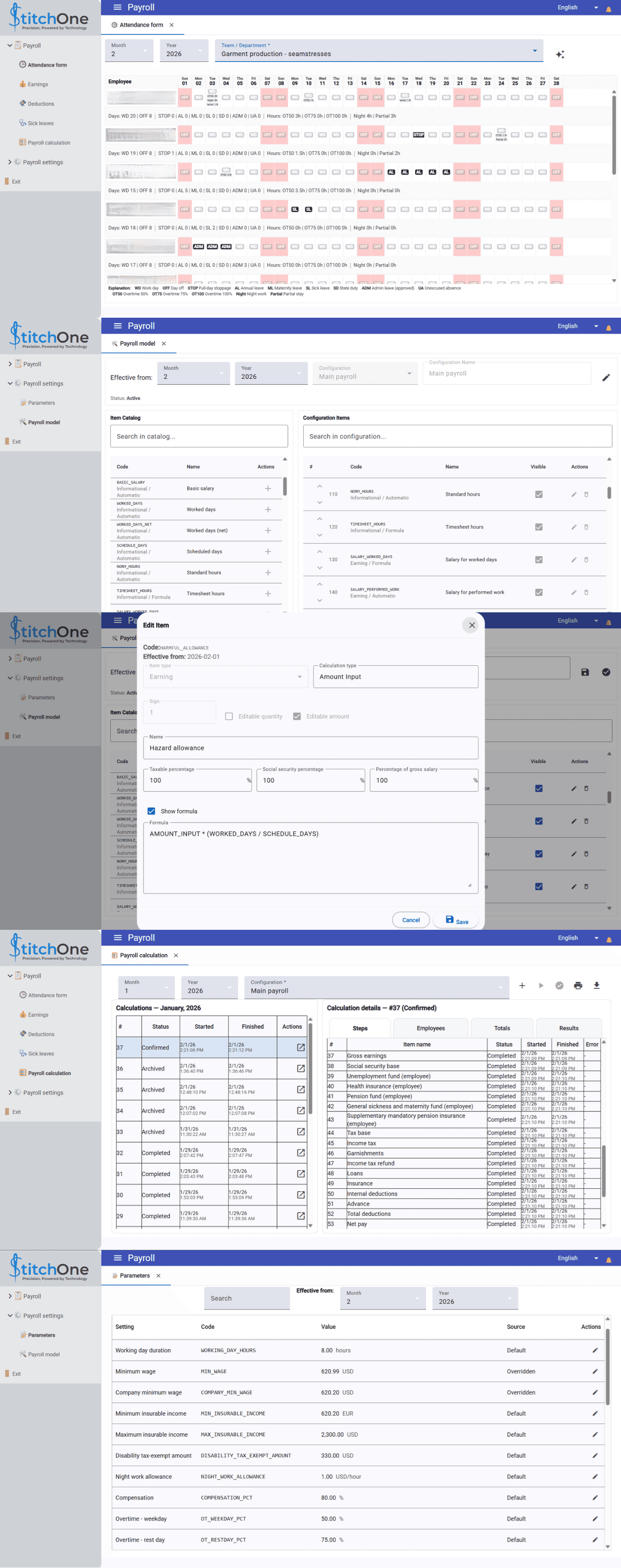Payroll and compensation